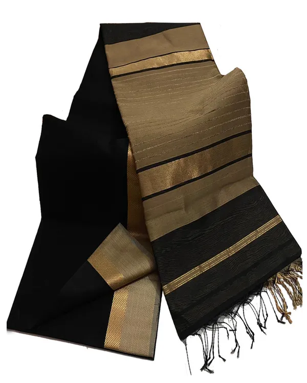 Authentic_Tussar_Cotton_Maheshwari_Silk_Saree_with_Designed_Border_(Black)