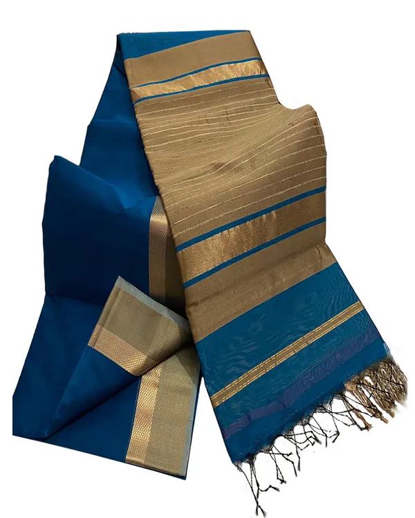 Authentic_Tussar_Cotton_Maheshwari_Silk_Saree_with_Designed_Border_(Capri_Blue)