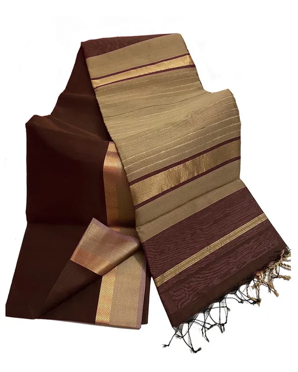 Authentic_Tussar_Cotton_Maheshwari_Silk_Saree_with_Designed_Border_(Redwood_Brown)
