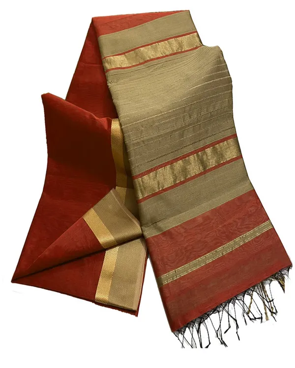 Authentic_Tussar_Cotton_Maheshwari_Silk_Saree_with_Designed_Border_(Tangela_Orange)