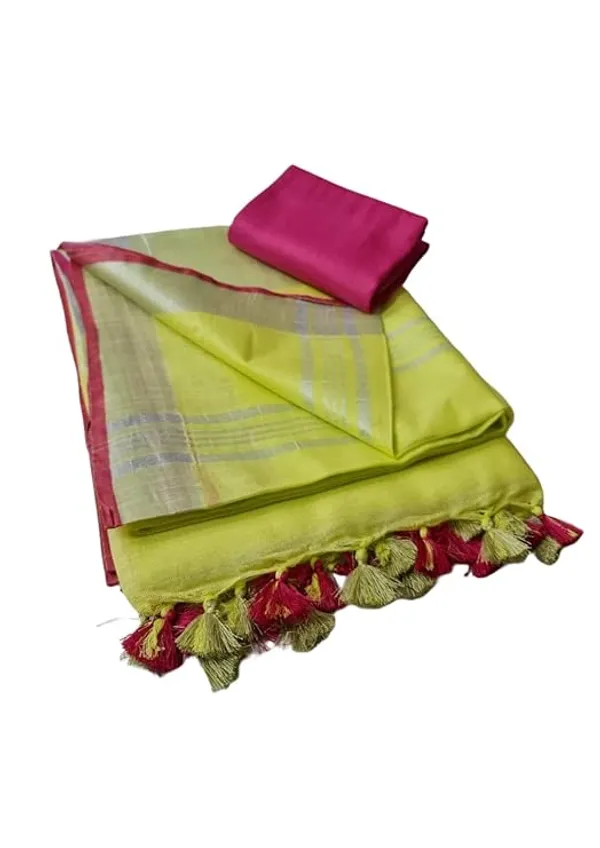 Linen_Cotton_Blend_Handloom_Bhagalpuri_Saree_with_Contrast_Blouse_Piece_(12637_Lemon_Yellow-Pink_)
