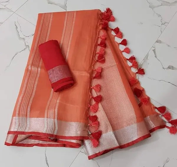 Linen_Cotton_Blend_Handloom_Bhagalpuri_Saree_with_Contrast_Blouse_Piece_(12639_Moeja_Orange-Red)