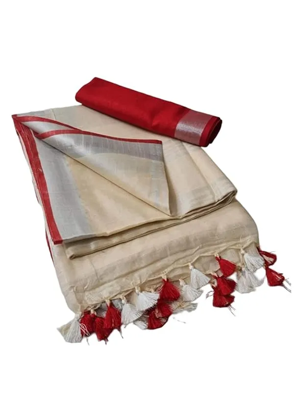 Linen_Cotton_Blend_Handloom_Bhagalpuri_Saree_with_Contrast_Blouse_Piece_(12644_Reef_Beige-Red)