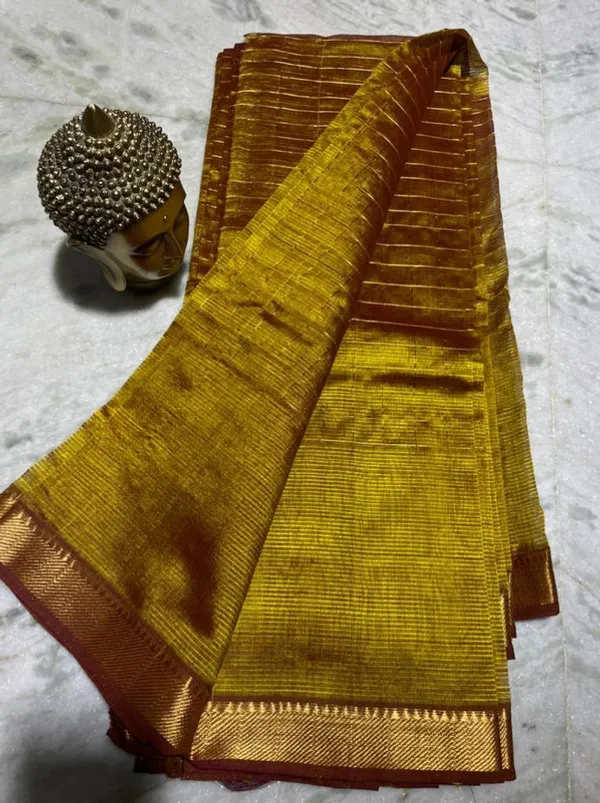 Authentic_Cotton_Silk_Handloom_Mangalagiri_Half_Body_Check_Saree_(HB-Brownish_Green)