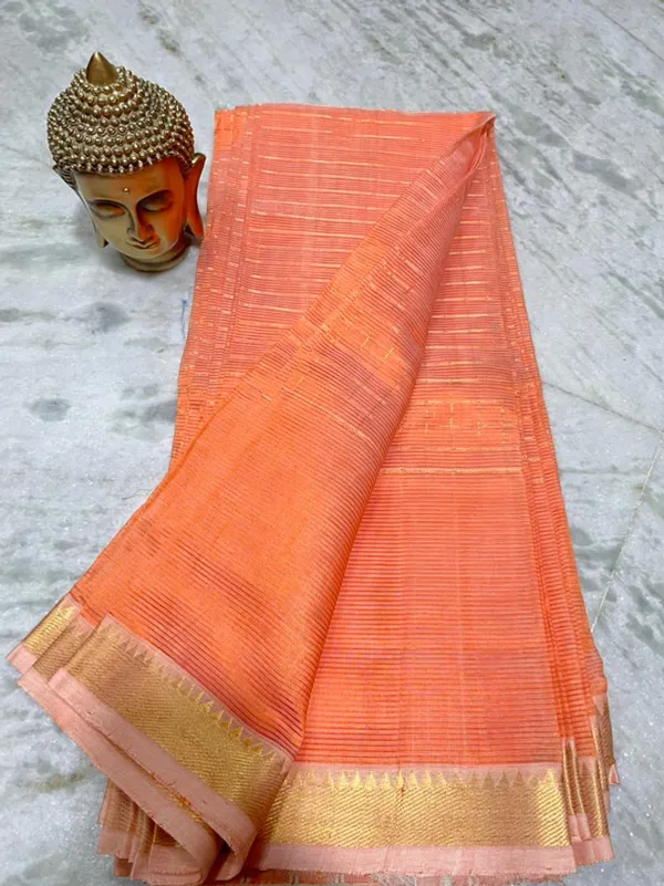 Authentic_Cotton_Silk_Handloom_Mangalagiri_Half_Body_Check_Saree_(HB-Salmoin_Orange)