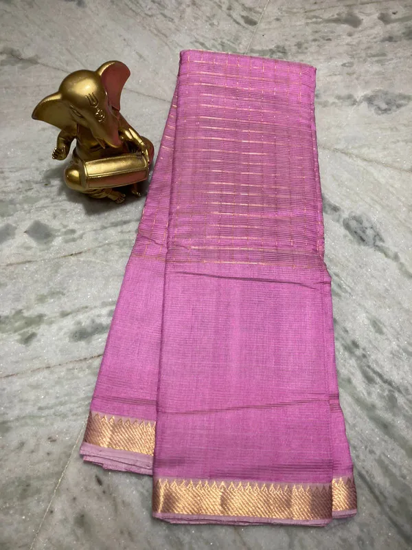 Authentic_Cotton_Silk_Handloom_Mangalagiri_Half_Body_Check_Saree_(HB-Tapest_Pink)