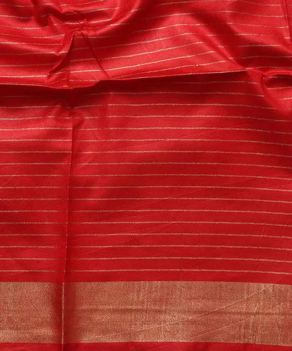 Gold_Zari_Check_Pattern_Handloom_Bhagalpuri_Linen_Cotton_Blend_Saree