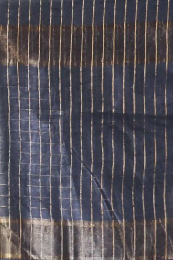 Authentic_Black_Cotton_Silk_Handloom_Mangalagiri_Check_Saree_with_Blouse_Piece
