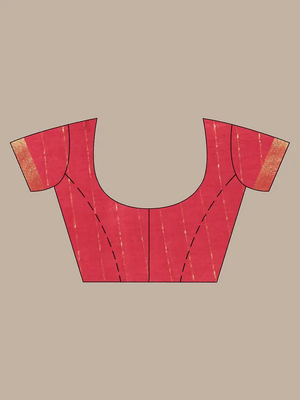 Authentic_Dark_Red_Cotton_Silk_Handloom_Mangalagiri_Check_Saree_with_Blouse_Piece