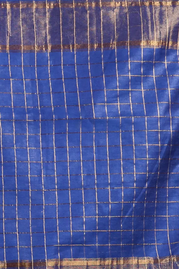 Authentic_Egyptian_Blue_Cotton_Silk_Handloom_Mangalagiri_Check_Saree_with_Blouse_Piece