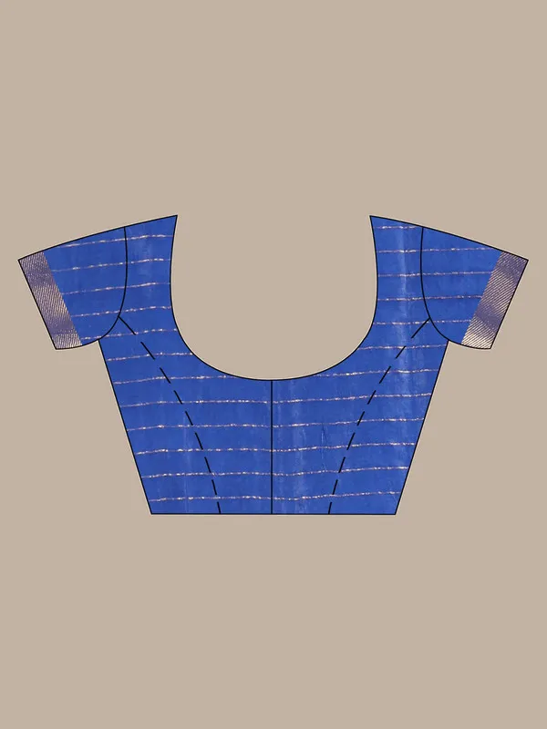 Authentic_Egyptian_Blue_Cotton_Silk_Handloom_Mangalagiri_Check_Saree_with_Blouse_Piece