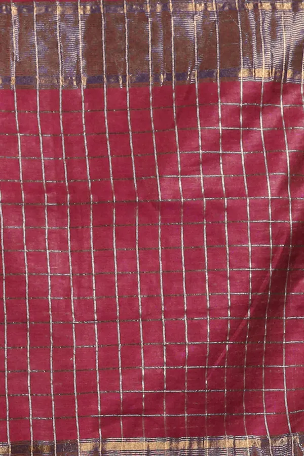 Authentic_Maroon_Red_Cotton_Silk_Handloom_Mangalagiri_Check_Saree_with_Blouse_Piece