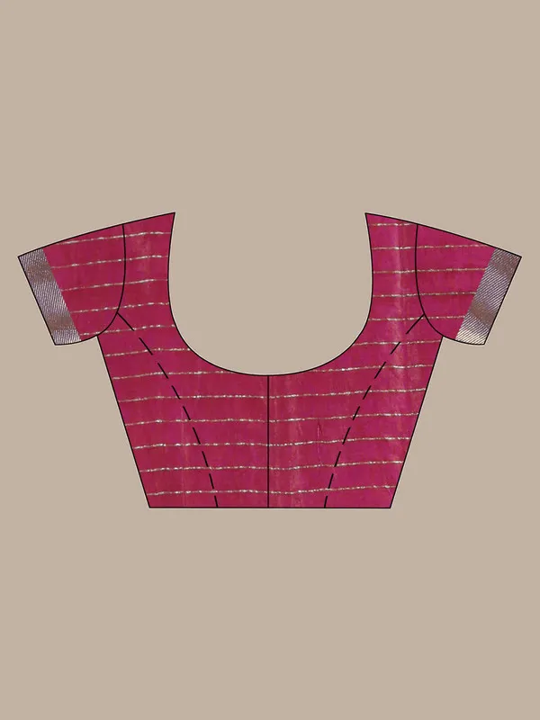Authentic_Maroon_Red_Cotton_Silk_Handloom_Mangalagiri_Check_Saree_with_Blouse_Piece