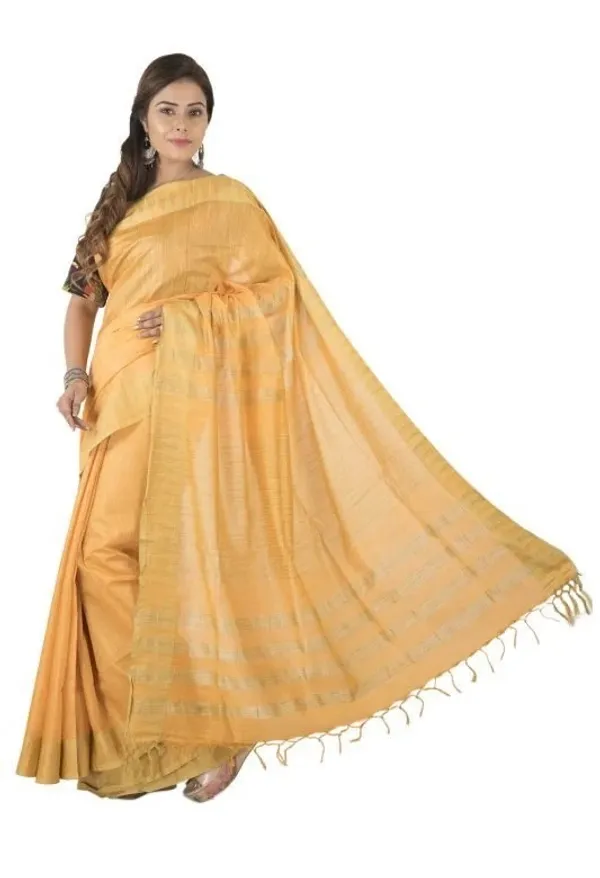 Chardony_Yellow_Handloom_Semi_Tussar_Silk_Temple_Border_Bhagalpuri_Saree