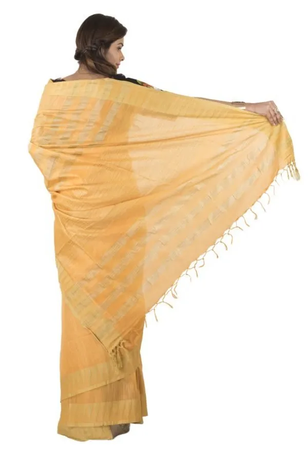 Chardony_Yellow_Handloom_Semi_Tussar_Silk_Temple_Border_Bhagalpuri_Saree