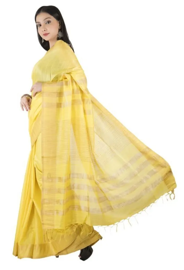 Deffy_Yellow_Handloom_Semi_Tussar_Silk_Temple_Border_Bhagalpuri_Saree