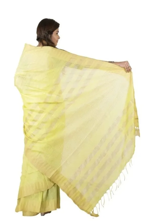 Primrose_Green_Handloom_Semi_Tussar_Silk_Temple_Border_Bhagalpuri_Saree