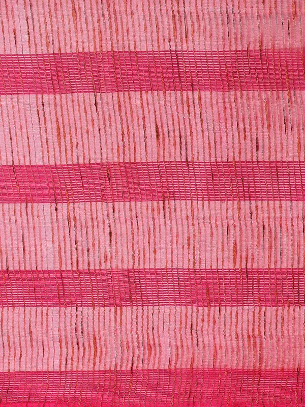 Authentic_Cerise_Pink_Mulberry_Ghicha_Silk_Handloom_Bhagalpuri_Net_Saree
