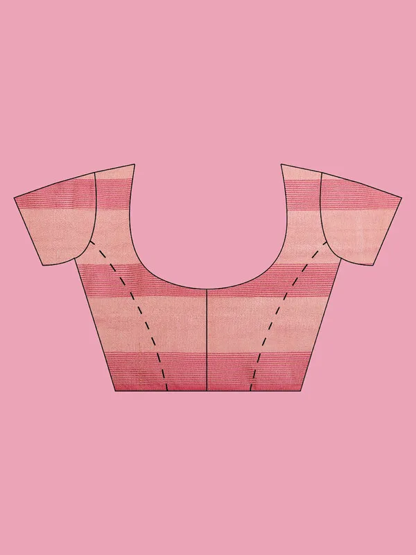 Authentic_Cerise_Pink_Mulberry_Ghicha_Silk_Handloom_Bhagalpuri_Net_Saree