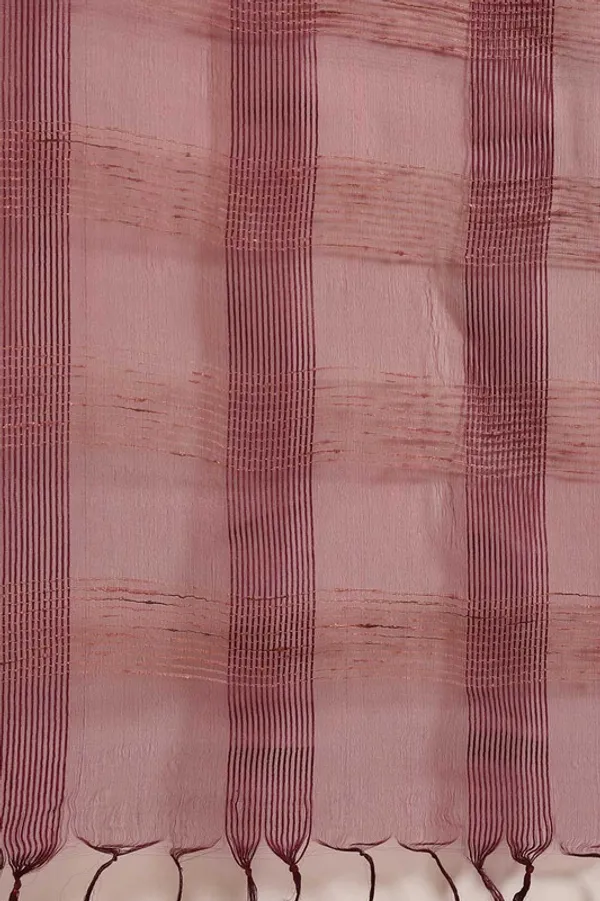Authentic_Teekwood_Brown_Mulberry_Ghicha_Silk_Handloom_Bhagalpuri_Net_Saree