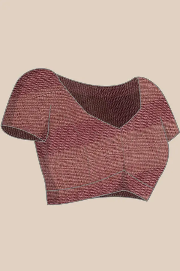 Authentic_Teekwood_Brown_Mulberry_Ghicha_Silk_Handloom_Bhagalpuri_Net_Saree