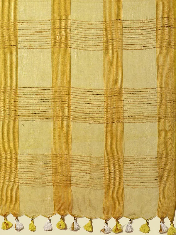 Authentic_Ecru_Green_Mulberry_Ghicha_Silk_Handloom_Bhagalpuri_Net_Saree