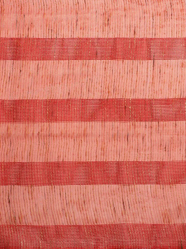 Authentic_Fine_Red_Mulberry_Ghicha_Silk_Handloom_Bhagalpuri_Net_Saree