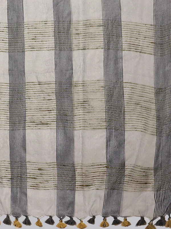 Authentic_Grey_Mulberry_Ghicha_Silk_Handloom_Bhagalpuri_Net_Saree