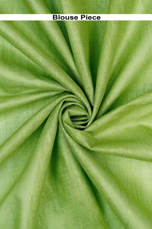 Chelcie_Green_Linen_Blend_Handloom_Saree_With_Blouse_Piece