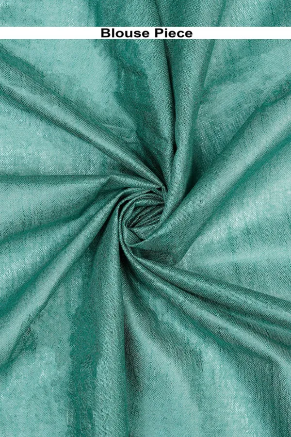 Mint_Turquoise_Linen_Blend_Handloom_Saree_With_Blouse_Piece