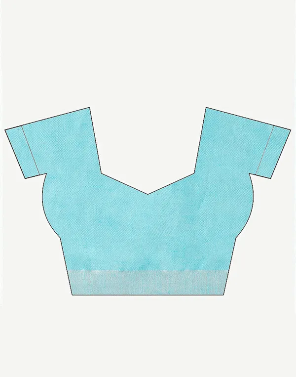 Pacific_Cyan_Linen_Blend_Handloom_Saree_With_Blouse_Piece