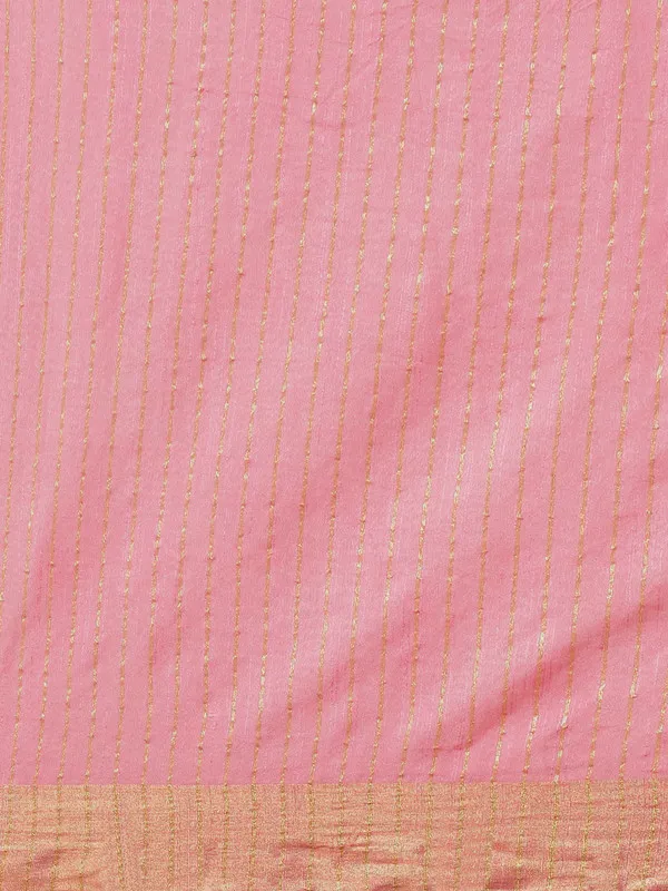 Authentic_Blush_Pink_Cotton_Semi_Soft_Silk_Striped_Sequin_Handloom_Bhagalpuri_Saree