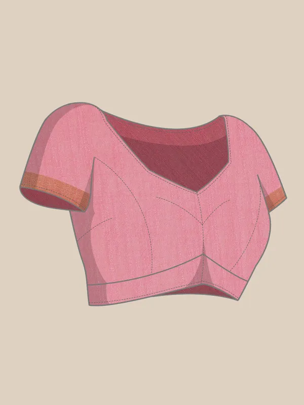 Authentic_Blush_Pink_Cotton_Semi_Soft_Silk_Striped_Sequin_Handloom_Bhagalpuri_Saree