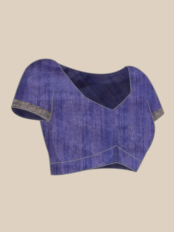 Authentic_Egyptiasn_Blue_Cotton_Semi_Soft_Silk_Striped_Sequin_Handloom_Bhagalpuri_Saree