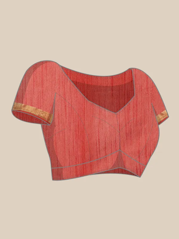 Authentic_Red_Cotton_Semi_Soft_Silk_Striped_Sequin_Handloom_Bhagalpuri_Saree