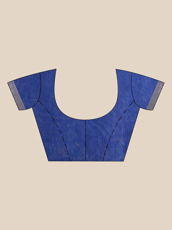 Authentic_Cobalt_Blue_Tussar_Viscous_Silk_Handloom_Bhagalpuri_Saree_with_Gold_Zari_Border