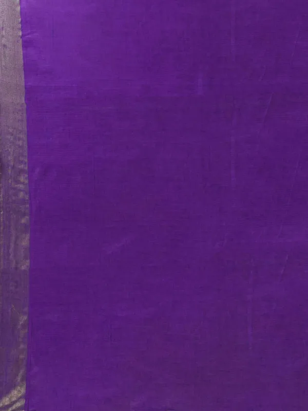 Authentic_French_Purple_Tussar_Viscous_Silk_Handloom_Bhagalpuri_Saree_with_Gold_Zari_Border