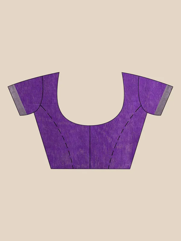 Authentic_French_Purple_Tussar_Viscous_Silk_Handloom_Bhagalpuri_Saree_with_Gold_Zari_Border