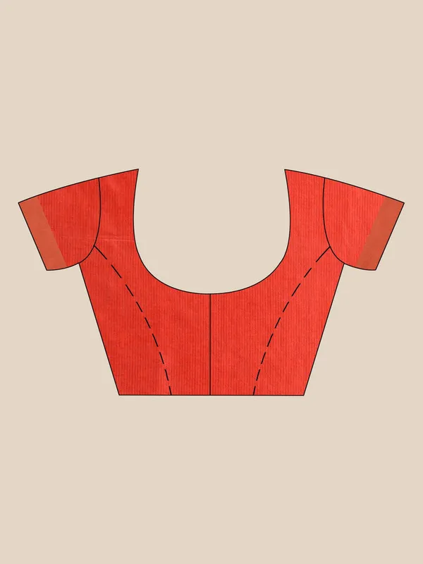 Authentic_Tiano_Orange_Tussar_Viscous_Silk_Handloom_Bhagalpuri_Saree_with_Gold_Zari_Border