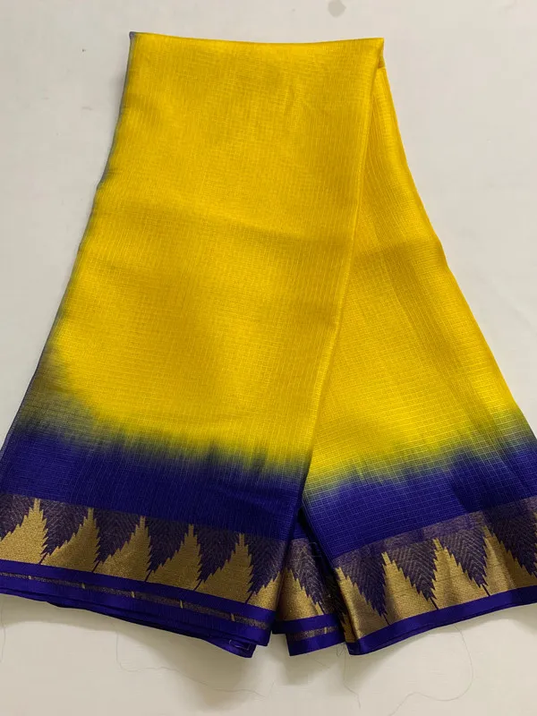 Authentic_Pure_Handloom_Bhagalpuri_Saree_in_Kota_Silk_Organza_with_Tie-Dye_and_Temple_Border_(13256_Canary_Yellow_Duke_Blue)