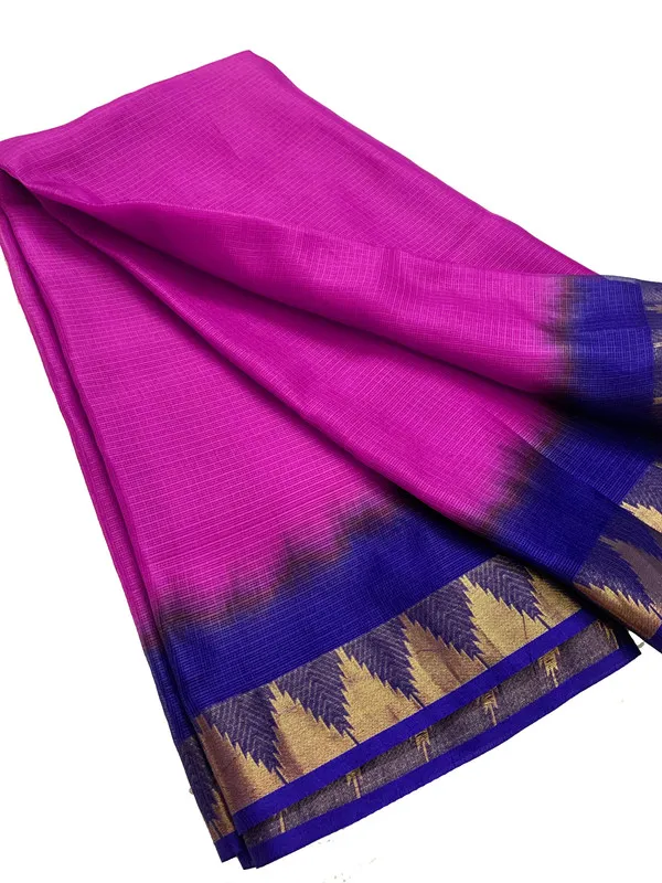 Authentic_Artisan_Crafted_Tie-Dye_Kota_Doria_Silk_Organza_Saree_?_Handloom_Bhagalpuri_with_Temple_Border_(13259_Duke_Blue_&_Fuchsia_Magenta)