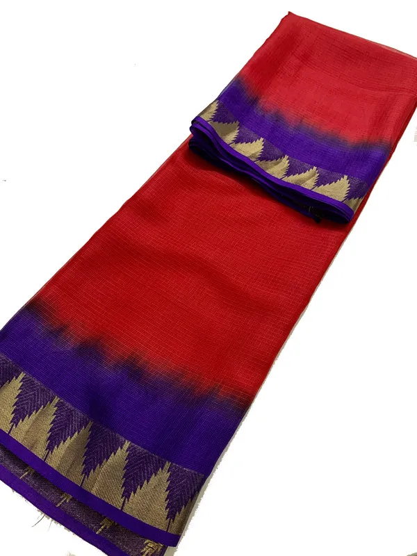 Authentic_Kota_Doria_Silk_Organza_Bhagalpuri_Handloom_Saree_with_Temple_Border_&_Tie-Dye_Design_(13263_French_Purple_&_Red)