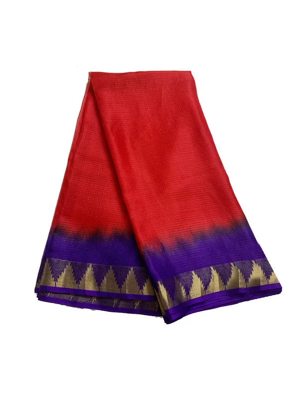 Authentic_Kota_Doria_Silk_Organza_Bhagalpuri_Handloom_Saree_with_Temple_Border_&_Tie-Dye_Design_(13263_French_Purple_&_Red)
