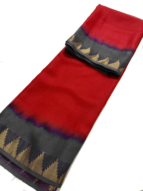 Authentic_Dual_Tone_Tie-Dye_Kota_Doria_Silk_Organza_Bhagalpuri_Saree_with_Temple_Border_(13265_Grey_&_Red)
