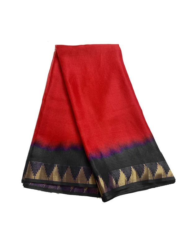 Authentic_Dual_Tone_Tie-Dye_Kota_Doria_Silk_Organza_Bhagalpuri_Saree_with_Temple_Border_(13265_Grey_&_Red)