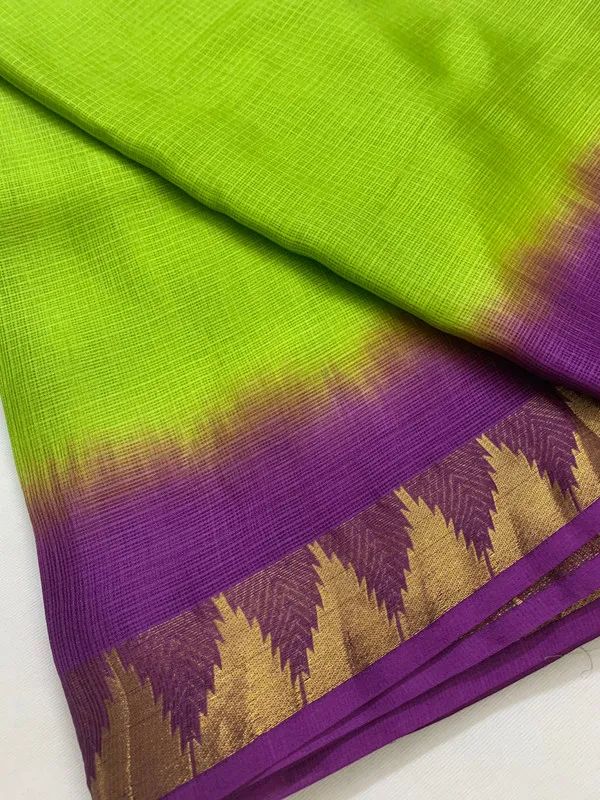 Authentic_Pure_Handloom_Bhagalpuri_Saree_in_Kota_Silk_Organza_with_Tie-Dye_and_Temple_Border_(13266_Kelly_Green_&_MAgenta)