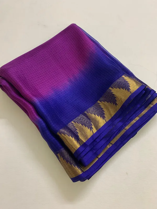 Authentic_Designer_Kota_Silk_Organza_Bhagalpuri_Saree_?_Tie_&_Dye_with_Temple_Border_(13267_Magenta_&_Duke_Blue)