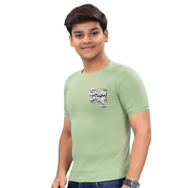 Green_Premium_Round_Neck_Down_Shoulder_T-Shirt_|_GSM_210