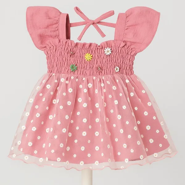 Pink_Frock_With_Classic_Polka_Dot_Charm_For_Baby_Girl