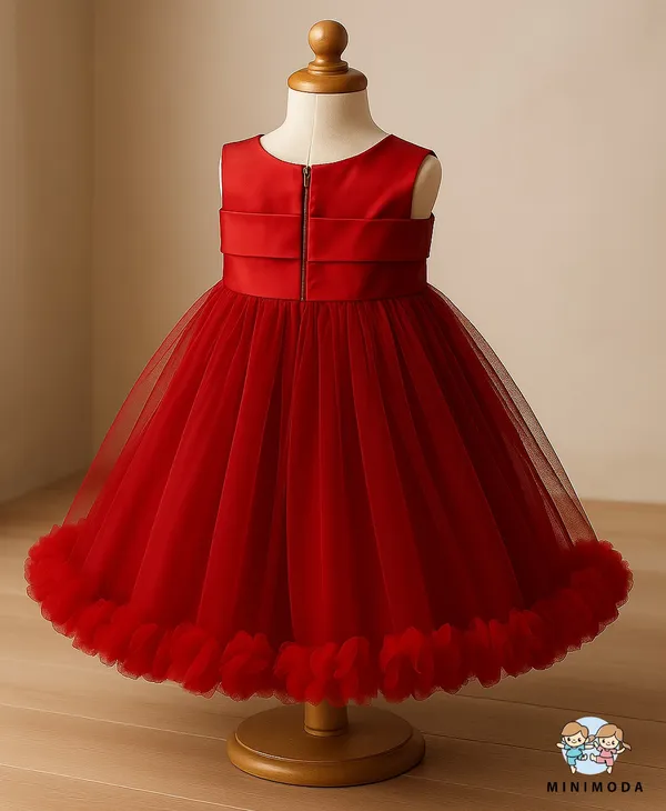 Red_Frill_Frock_For_Girls